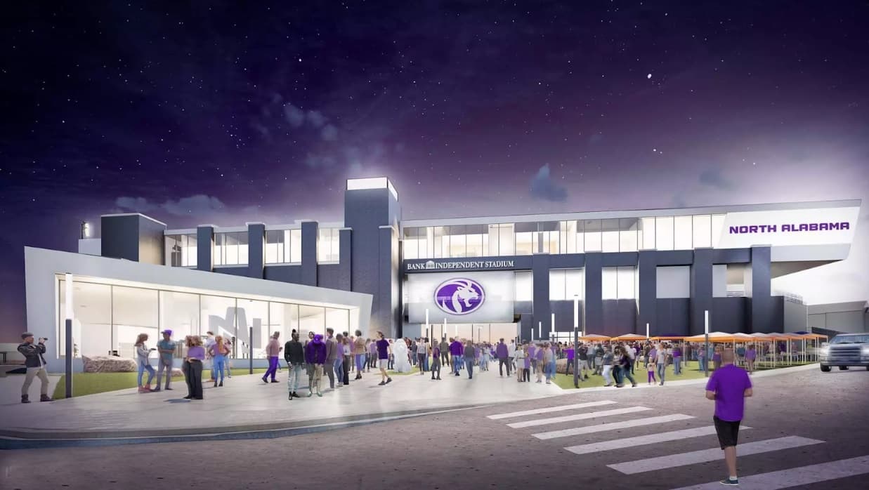Bank Independent Stadium at UNA Reaches Construction Milestone
