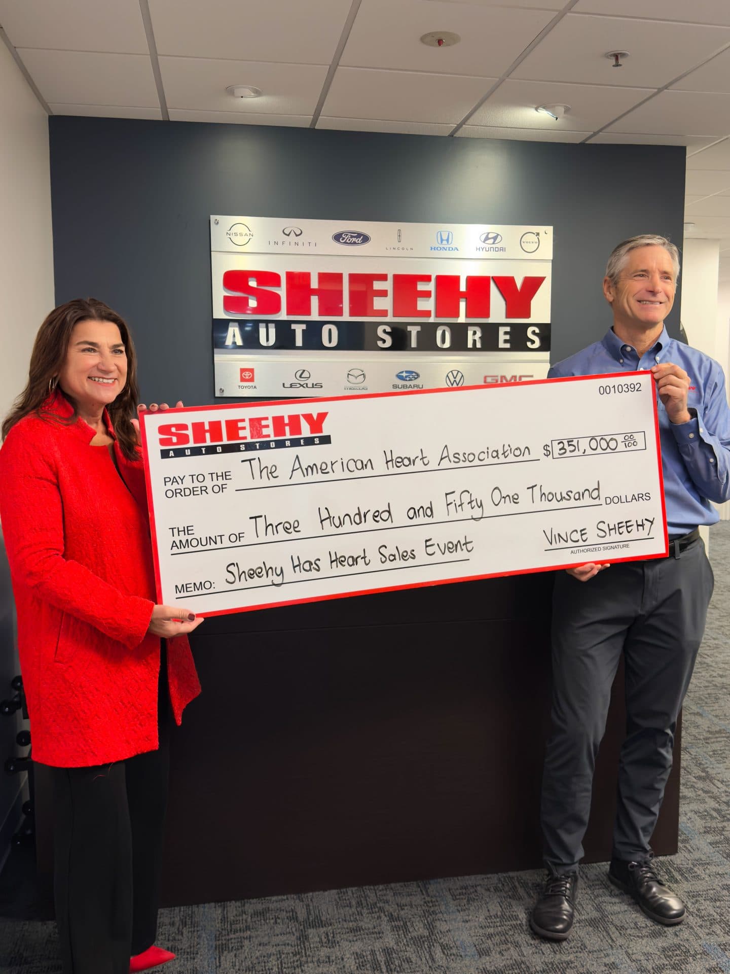 Sheehy Auto Stores Contributes $351,000 to American Heart Association Through Annual Campaign