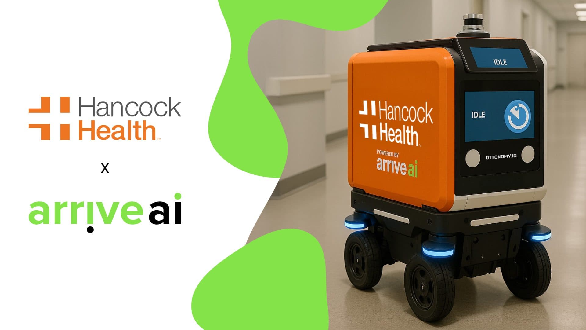 Hancock Health and Arrive AI Launch Robotic Delivery Program to Transform Medical Logistics