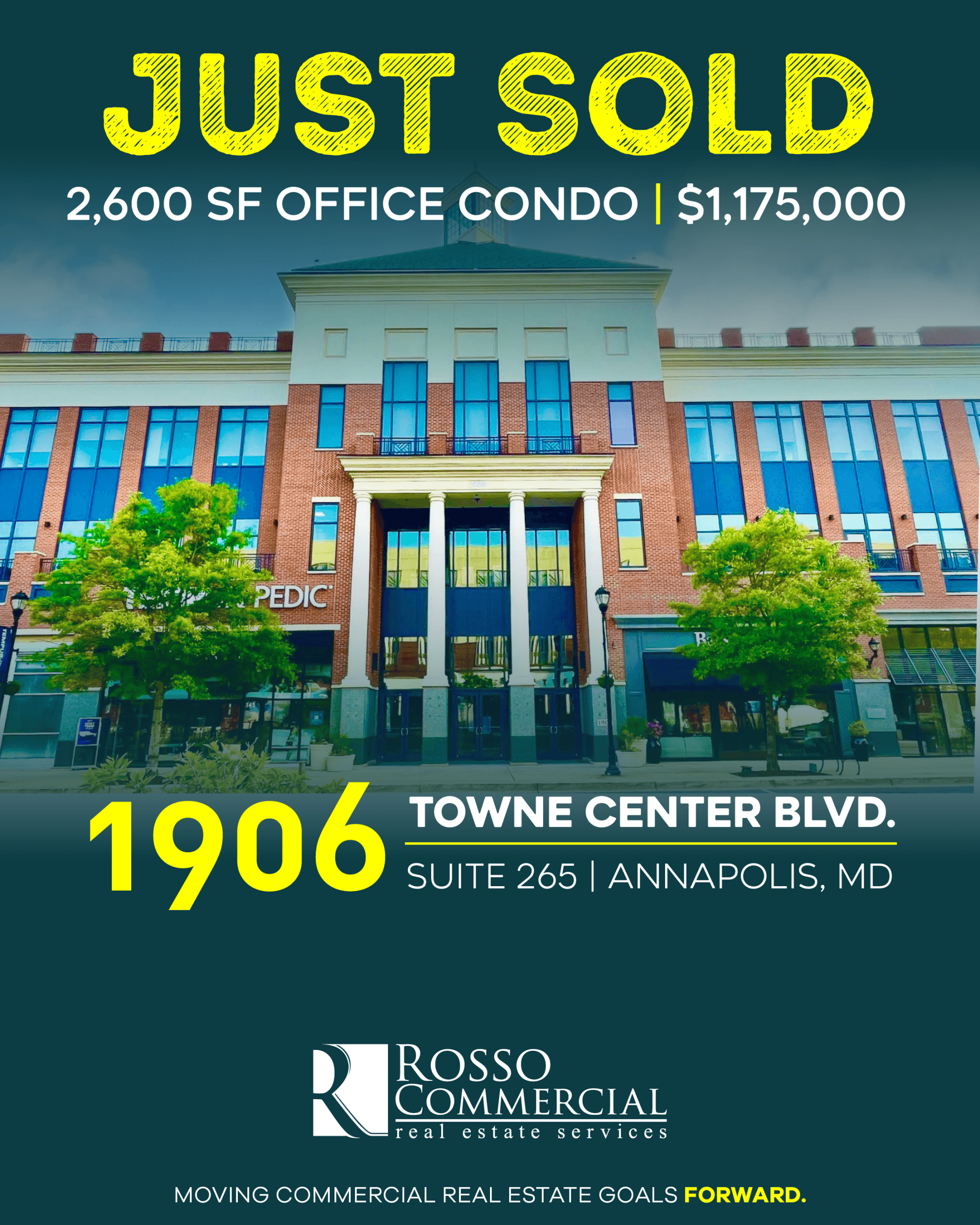 Rosso Commercial Real Estate Facilitates $1.175M Office Condo Sale at Annapolis Town Center Through Creative Financing