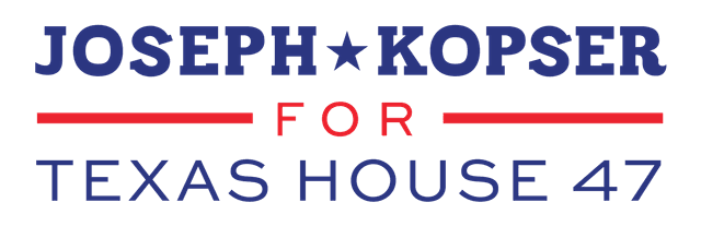 Kopser for Texas House 47 logo
