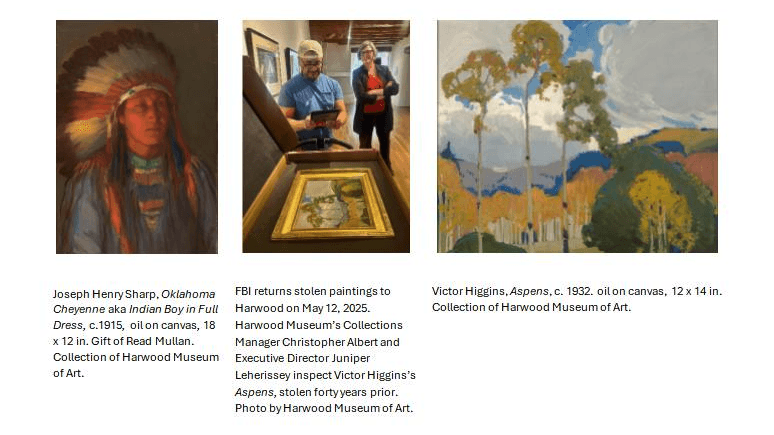 FBI Returns Stolen Paintings to Harwood Museum After 40-Year Mystery