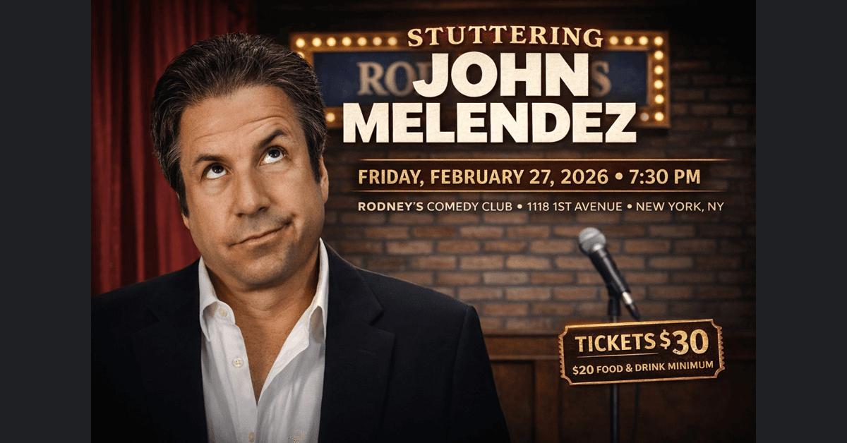 Stuttering John Melendez to Headline Historic Rodney's New York Comedy Club