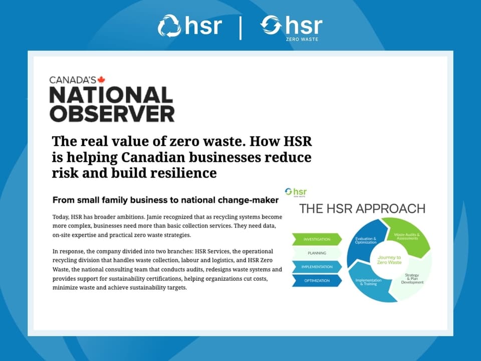 HSR Zero Waste Gains National Recognition for Transforming Waste Management Strategies