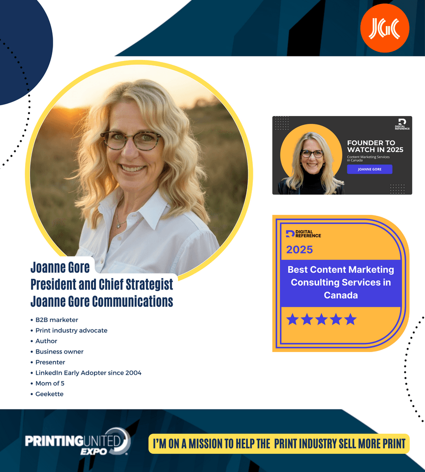 Joanne Gore Receives Digital Reference Awards and Returns to PRINTING United Expo 2025