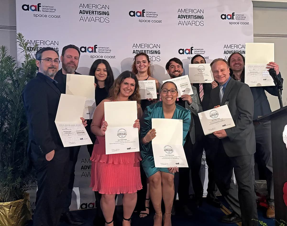 Rock Paper Simple Wins 10 ADDY® Awards at 2026 AAF Space Coast Gala