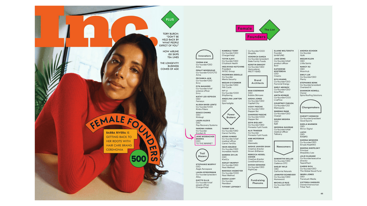 Jane Mosbacher Morris Recognized on Inc.'s 2025 Female Founders 500 List