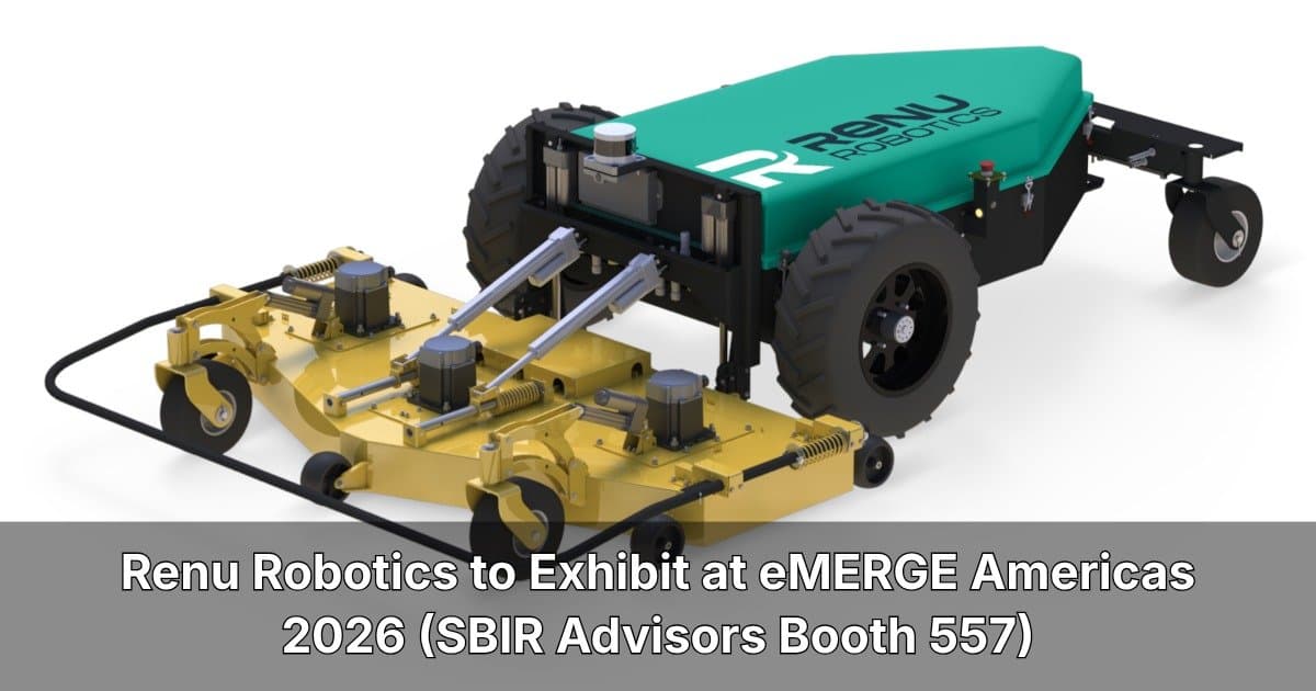 banner image for: Renu Robotics to Showcase Autonomous Mowing Technology at eMERGE Americas 2026
