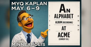 Myq Kaplan Records New Comedy Album “An Alphabet Album At Acme” Live May 6–9 in Minneapolis