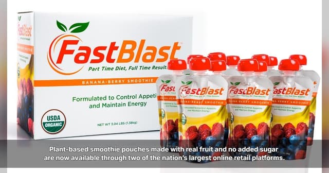FastBlast Banana-Berry 100% Smoothie Expands U.S. Availability Through Amazon and Walmart.com