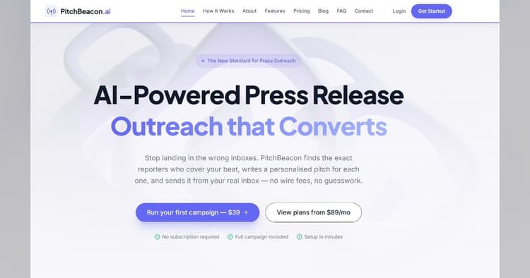 banner image for: AI-Powered PitchBeacon.AI Revolutionizes Media Outreach for Startups and Agencies