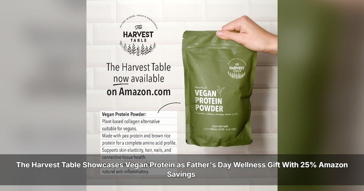 The Harvest Table Showcases Vegan Protein as Father's Day Wellness Gift With 25% Amazon Savings