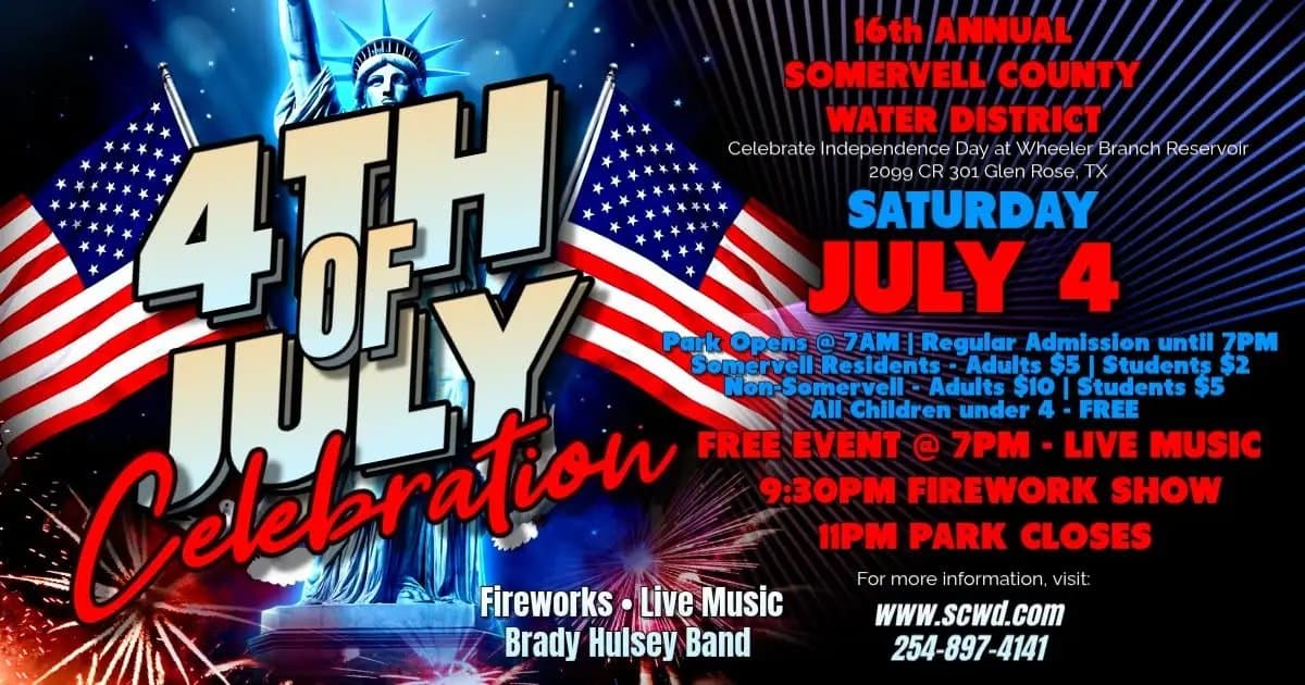 banner image for: Dinosaur Capital Glen Rose Features July 4th Fireworks & Reckless Kelly Concert this Summer