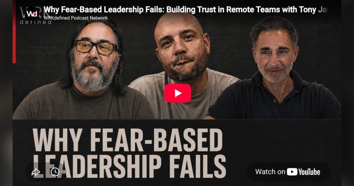 banner image for: Oyster Founder Tony Jamous: Fear-Based Leadership Is Quietly Sinking Companies
