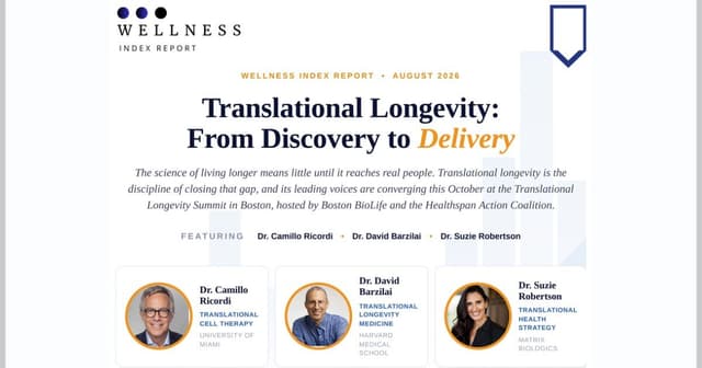 August Wellness Index Report: Translational Longevity: From Discovery to Delivery