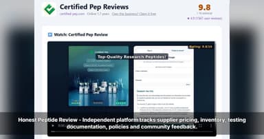 Honest Peptide Review Brings Transparency to Research Peptide Market