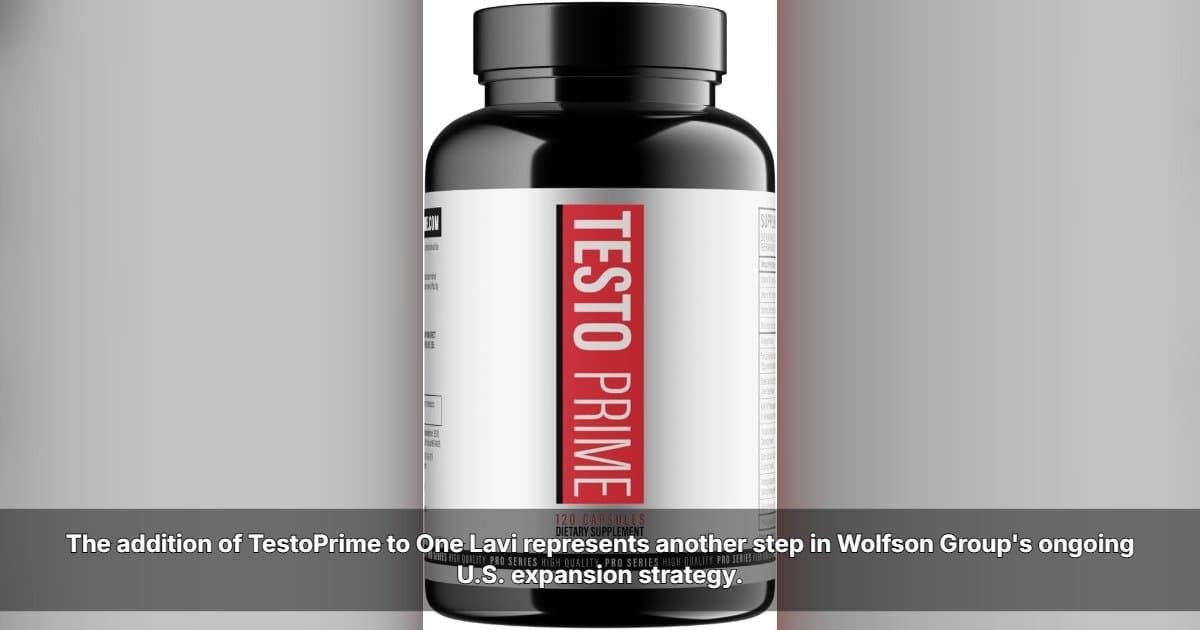 banner image for: Wolfson Group Brings Men's Wellness Brand TestoPrime to OneLavi