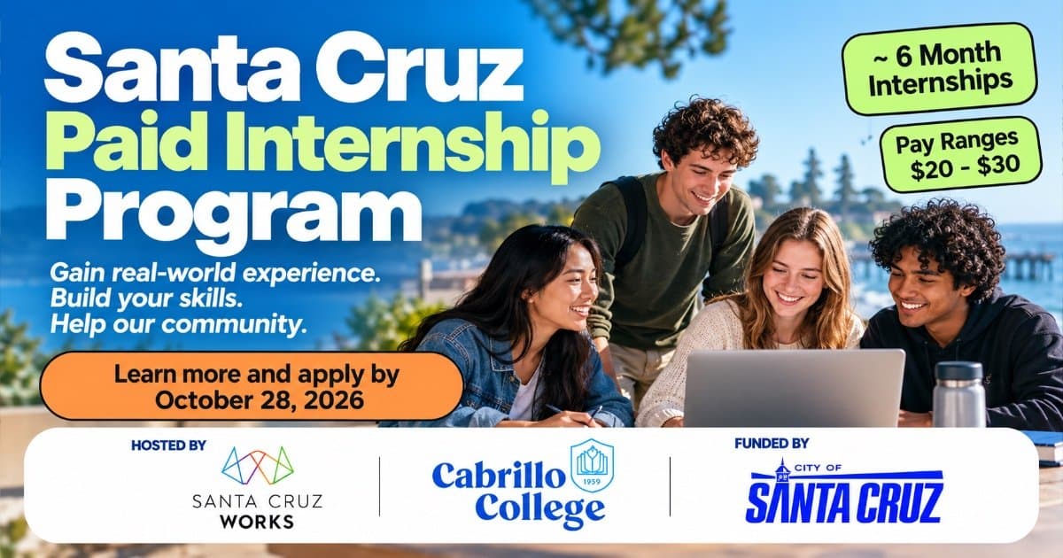 banner image for: 10+ Paid Internships Available for Santa Cruz County Young Adults