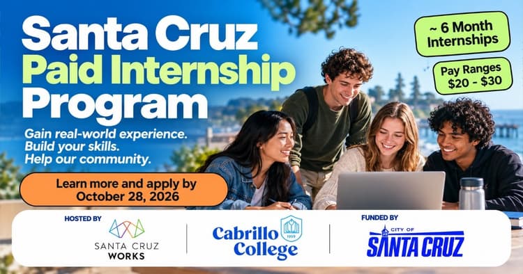 banner image for: 10+ Paid Internships Available for Santa Cruz County Young Adults