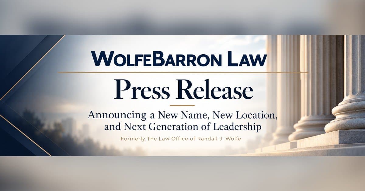banner image for: WolfeBarron Law Announces New Name, Next Generation of Leadership, & Continuing Legacy of Excellence
