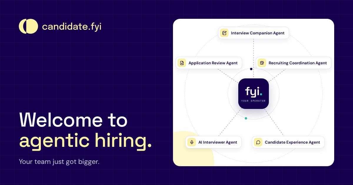 banner image for: candidate.fyi Launches Agentic Hiring Platform