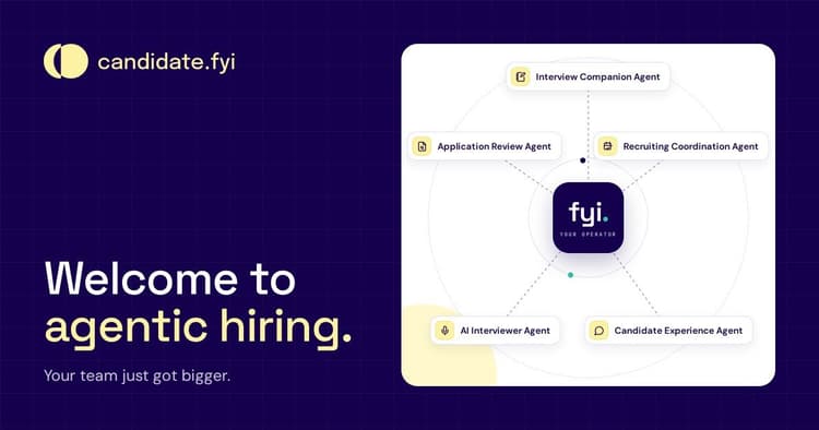 banner image for: candidate.fyi Launches Agentic Hiring Platform